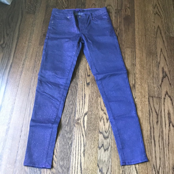 Levi’s Purple glitter Levi's denim legging. - Picture 2 of 4